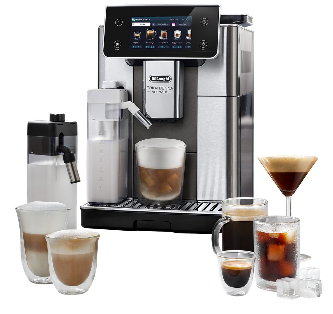 De'Longhi Kaffeevollautomat Primadonna Aromatic ECAM630.75.TM - 35 eiskalte & heiße Kaffeerezepte