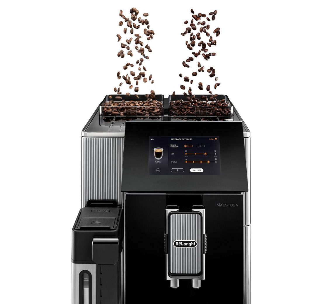 De'Longhi Kaffeevollautomat Maestosa EPAM960.75.GLM - Italienischer Kaffee-Genuss (heiß & kalt), 2 Bohnenbehälter und 2 Mahlwerke, 22 Kaffeespezialitäten, My-Coffee – Bild 5
