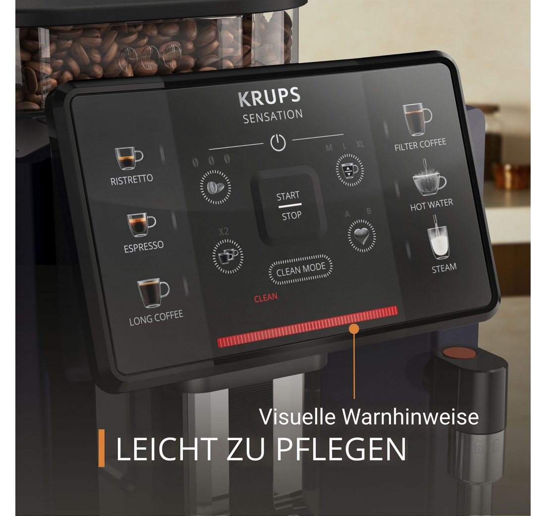 Krups Kaffeevollautomat EA910B.23 Sensation Milk Bundle, mit Krups Milchaufschäumer im Wert von UVP 79,99 – Bild 5