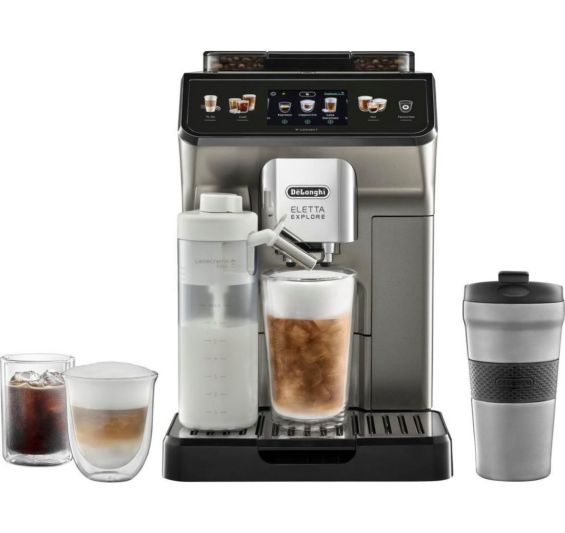 De'Longhi Kaffeevollautomat Eletta Explore Cold Brew ECAM450.86.T - 100 Rezepte (App)