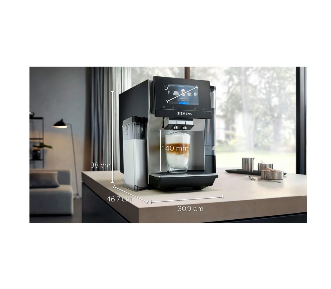 SIEMENS Kaffeevollautomat EQ.700 integral - TQ707D03, Full-Touch-Display, bis zu 30 individuelle Kaffee-Favoriten – Bild 4