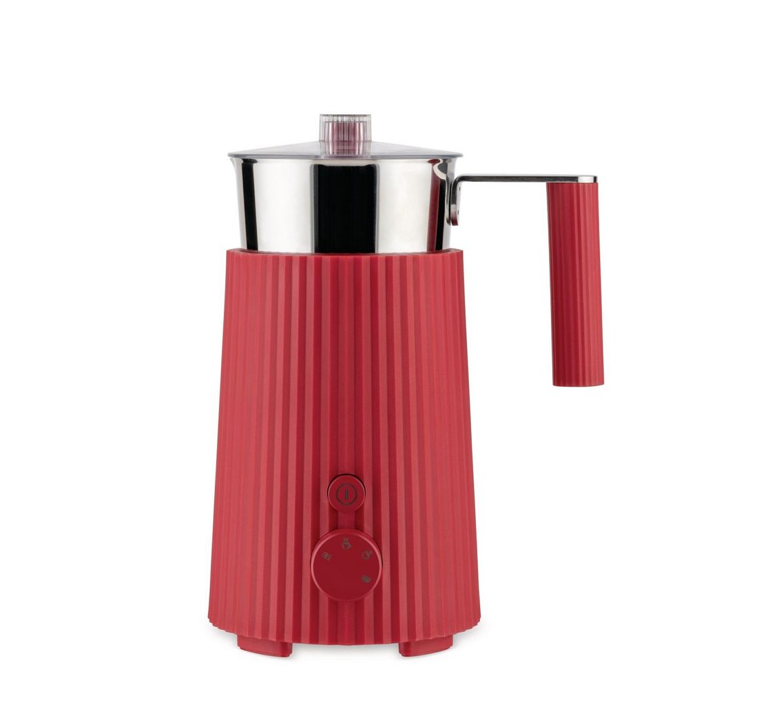 Alessi Milchaufschäumer Plissé Rot