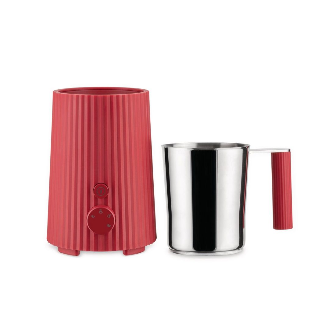 Alessi Milchaufschäumer Plissé Rot – Bild 2