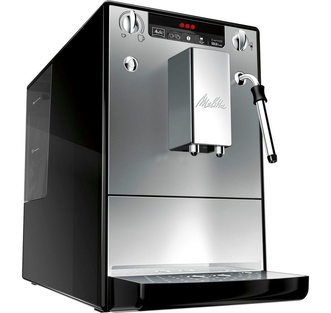 Melitta Kaffeevollautomat Solo® & Milk E953-202, silber/schwarz, Café crème & Espresso per One Touch, Düse für Milchschaum – Bild 5