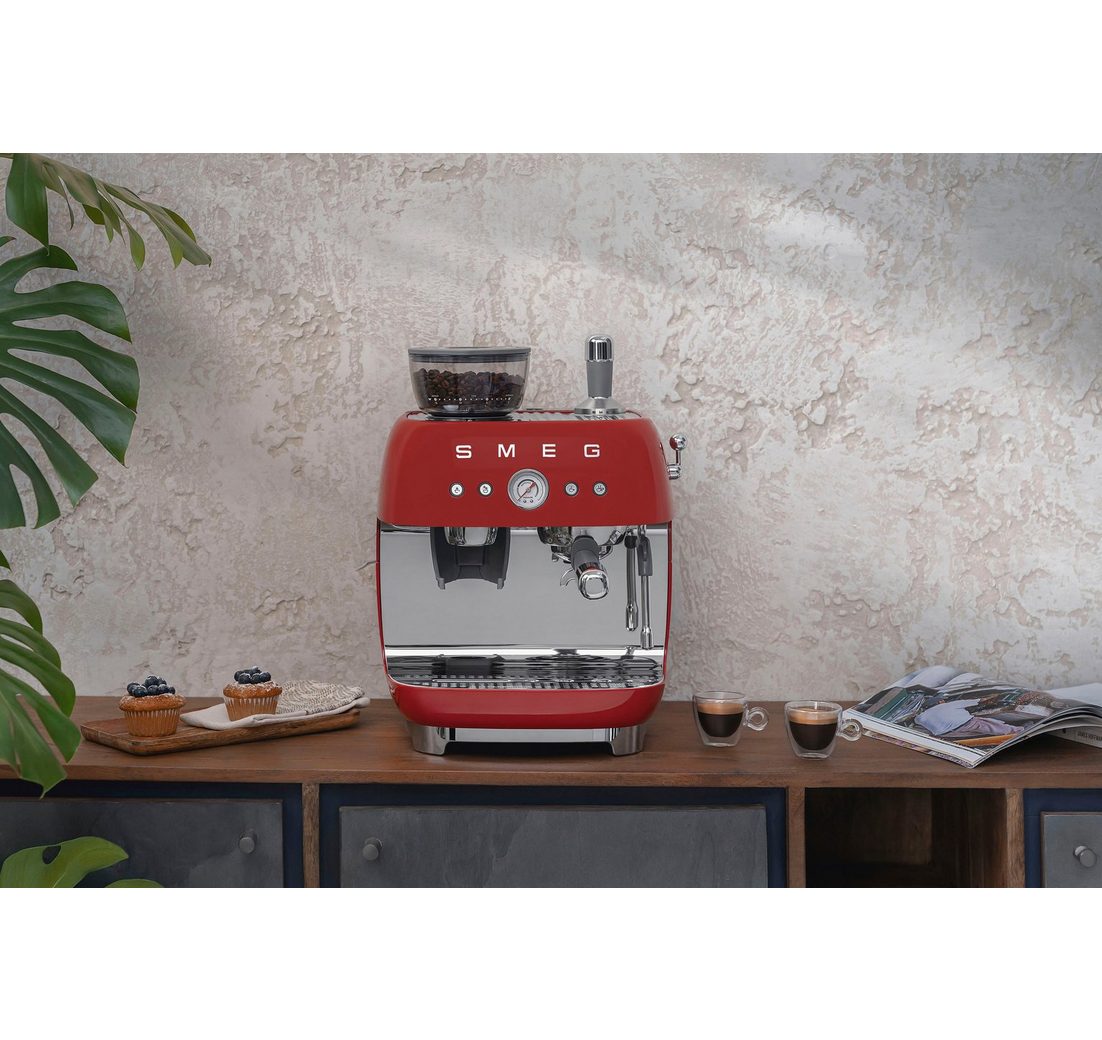 Smeg Espressomaschine EGF03RDEU, mit integrierter Kaffeemühle – Bild 3